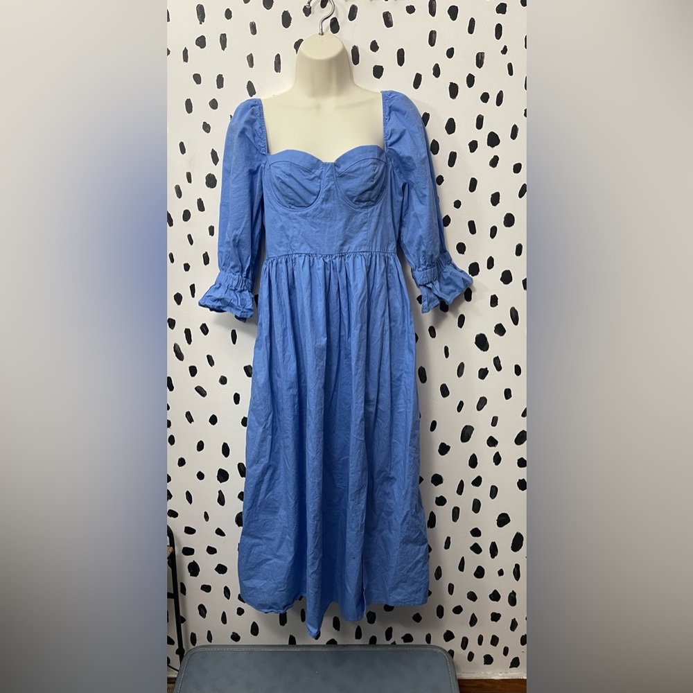 Forever 21 blue peasant dress